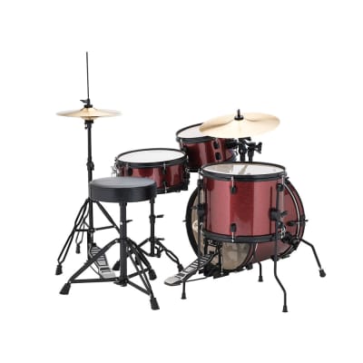 Ludwig Questlove Pocket Kit 4-Piece Complete Drum Set, Wine Red Sparkle image 6