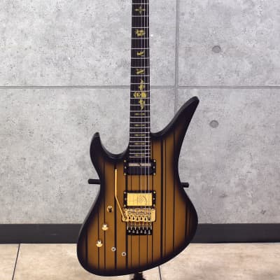 Schecter Synyster Custom-S Electric Guitar (Black Gold Stripes