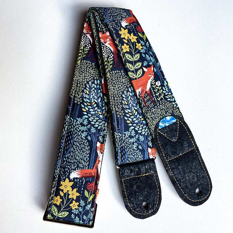 Guitar Strap Vegan Handmade Comfortable Fabric Guitar Strap Reverb