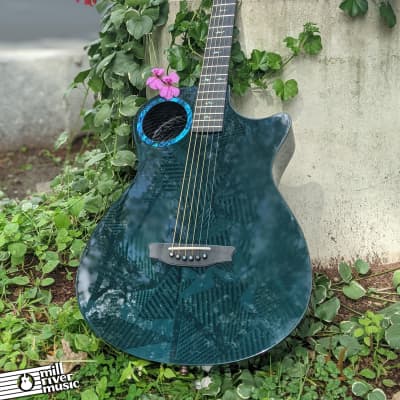 Rainsong Black Ice 25 Year Blue HI Carbon-Fiber Acoustic Electric Guitar w/HSC image 11