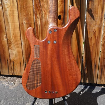 Dean USA Custom Hillsboro - Oiled Cocobolo Top 4-String Electric Bass Guitar w/  Black Tolex Case (2023) image 12