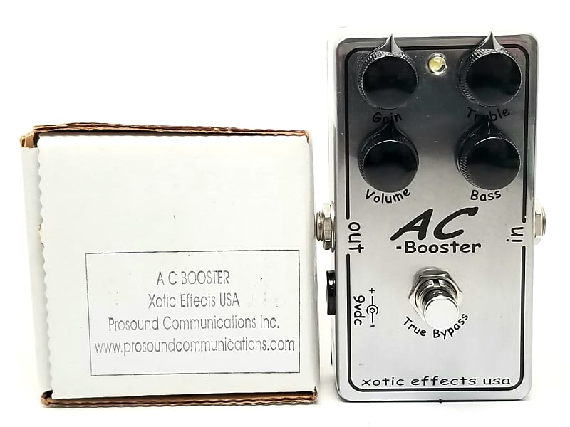 used Xotic AC Booster Limited Edition Chrome, RARE! Excellent Condition  with Box and Paperwork! | Reverb