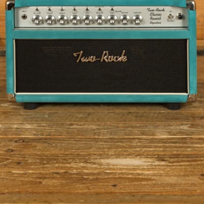Two Rock Classic Reverb Signature 50 Watt Head & 2x12 Cab - Teal Suede B Stock image 5