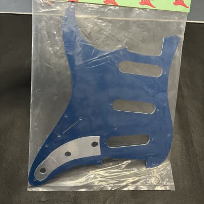 WD NOS Custom Pickguard for Stratocaster ST 208 - Blue/White/Blue image 3