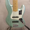 New  Fender American Professional II Jazz Bass V Mystic Surf Green with Hard Case
