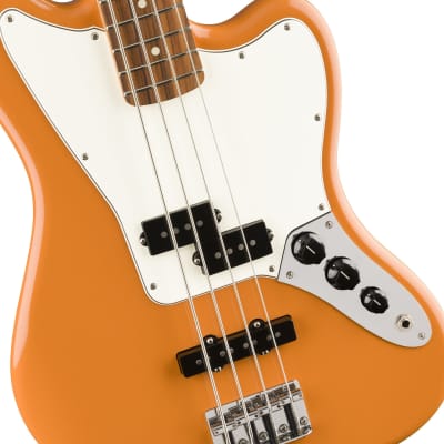 [PREORDER] Fender Player Jaguar Bass Guitar, Pau Ferro FB, Capri Orange image 4