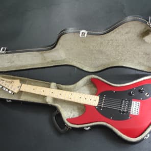 Quest  Atak 1 Electric Guitar - Vintage 1985, Dark Red / Black Pick Guard with OHSC image 1