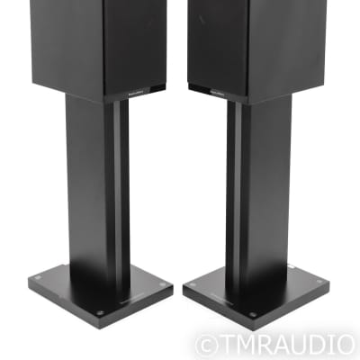 B&W 705 S2 Bookshelf Speakers; S-2; Piano Black Pair w/ Stands image 2