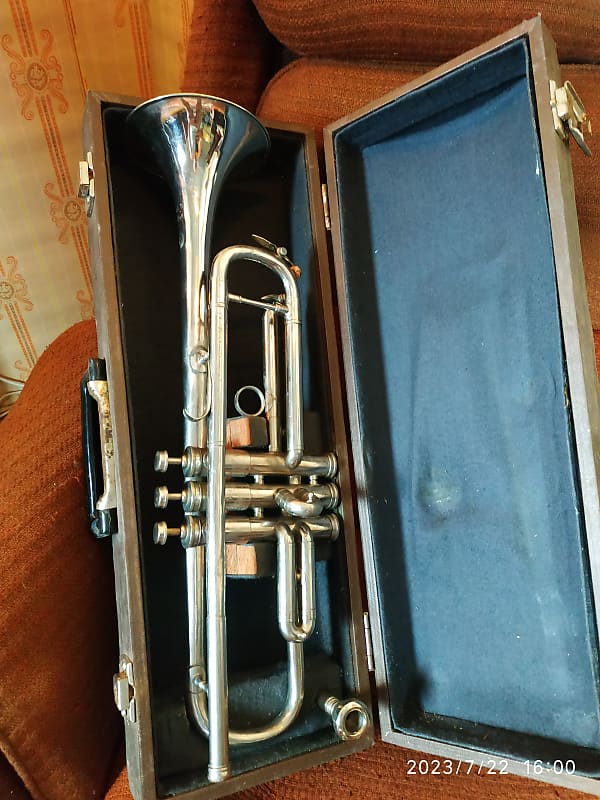 Vintage Original USSR Soviet Brass Musical Wind Instrument Trumpet