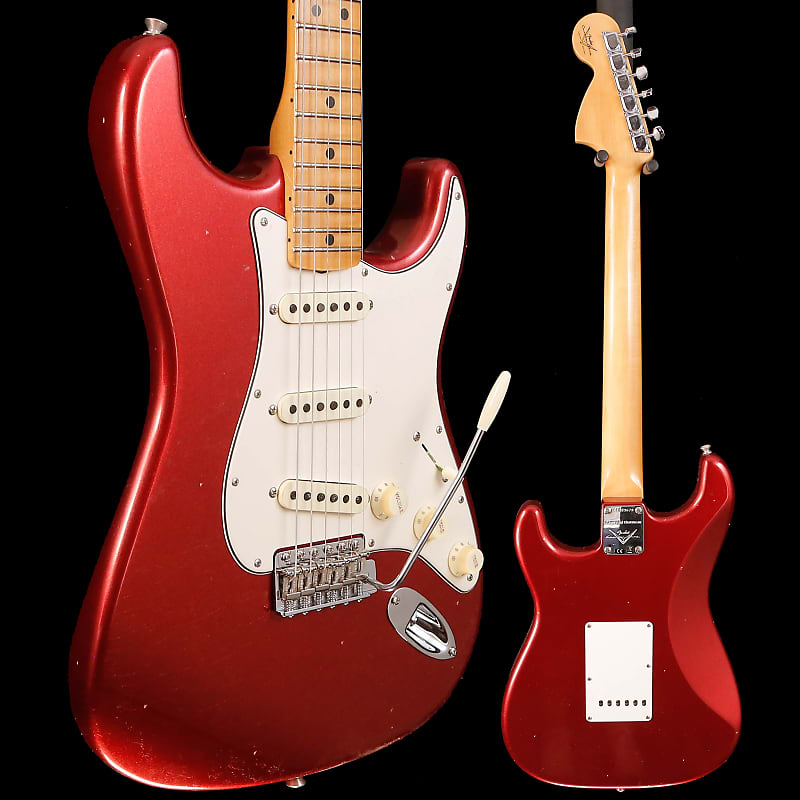 Fender Custom Shop \'69 7lbs Mist Reverb Fire Journeyman Red Relic, 13.3oz | Stratocaster