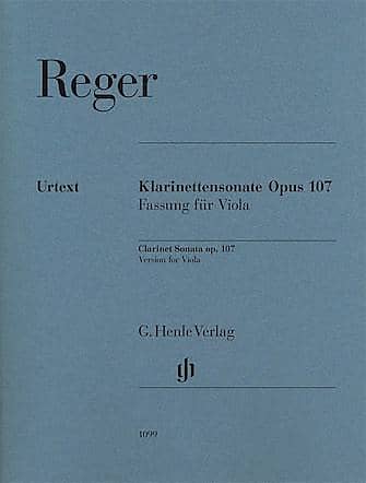 Max Reger - Clarinet Sonata, Op. 107 With Marked And Unmarked | Reverb