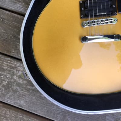 RARE Fender Squier M-77 M77 Goldtop Les Paul Singlecut style electric guitar w/ Gator case image 6