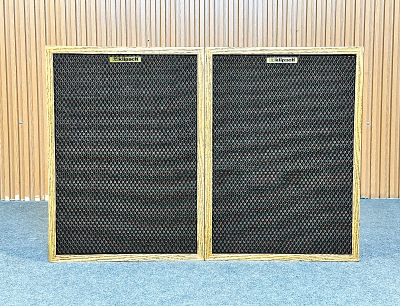EXCELLENT KLIPSCH HERESY II SPEAKERS – 1-YEAR WRT – TRUE VINTAGE TONE, HIGH EFFICIENCY  			