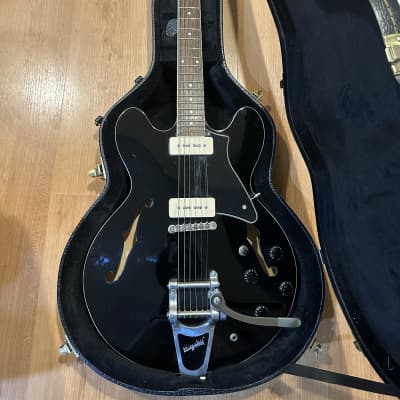 Cort Source-BV CR Double Cutaway Hollow Body with P90 Pickups and Bigsby 2010s - Black image 6