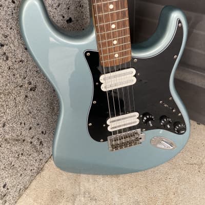 Fender Standard Stratocaster with Rosewood Fretboard  Surf Green metallic electric guitar Rosewood Blue image 7