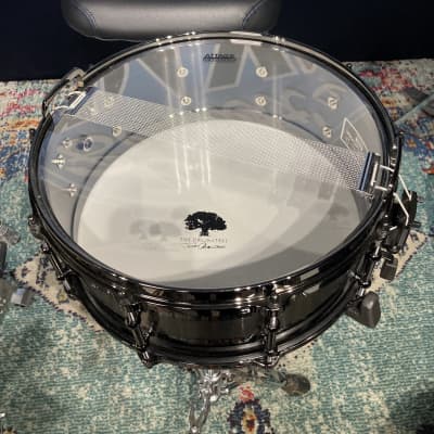 Jeff Ocheltree - 14x5.5" Heavy Metals 22, Limited Edition, Carbon Steel Snare Drum - Black/Black image 9