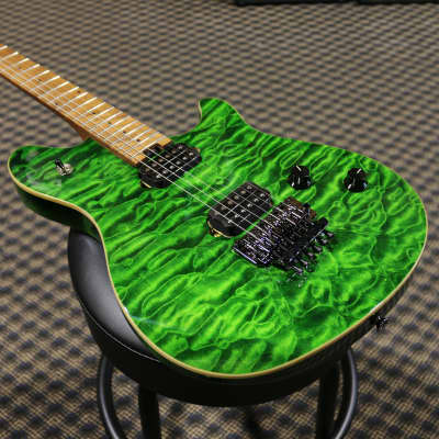 EVH Wolfgang WG Standard QM with Baked Maple Fretboard - Transparent Green image 7
