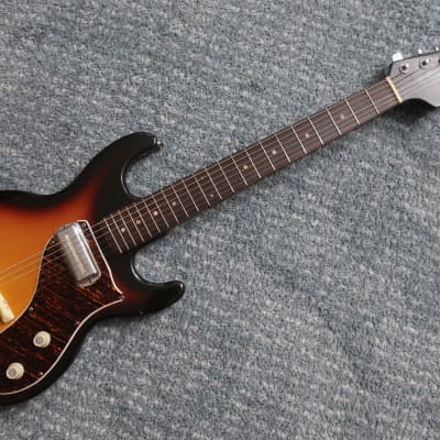 Vintage 1960s Hy-Lo Pre-Ibanez MIJ Japan Electric Guitar Rare Small Body Teisco 1 PU Sunburst Very Clean Thick Chunky Baseball Bat Size Neck! for sale