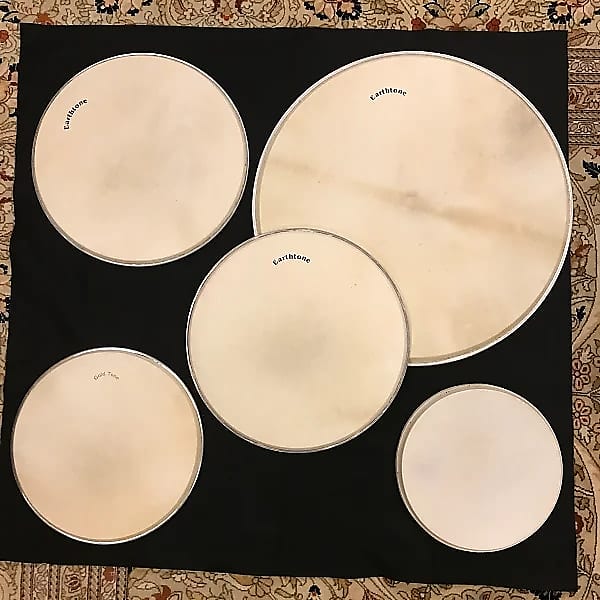 EarthTone 1x20”; 2x14”; 1x12”; 1x10” Calfskin Drumheads Reverb