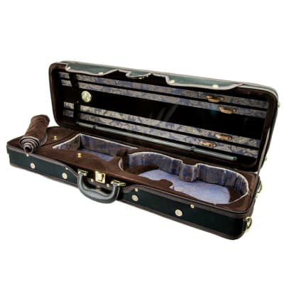 NEW Paititi 4/4 Full Size Professional Oblong Shape Lightweight Violin Hard Case with Hygrometer Black/Brown 2023 image 1