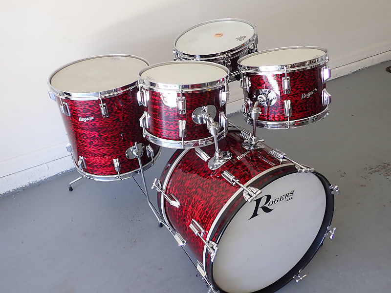 Rogers 5 pc Holiday Drum Kit 1966 Red Onyx image 1