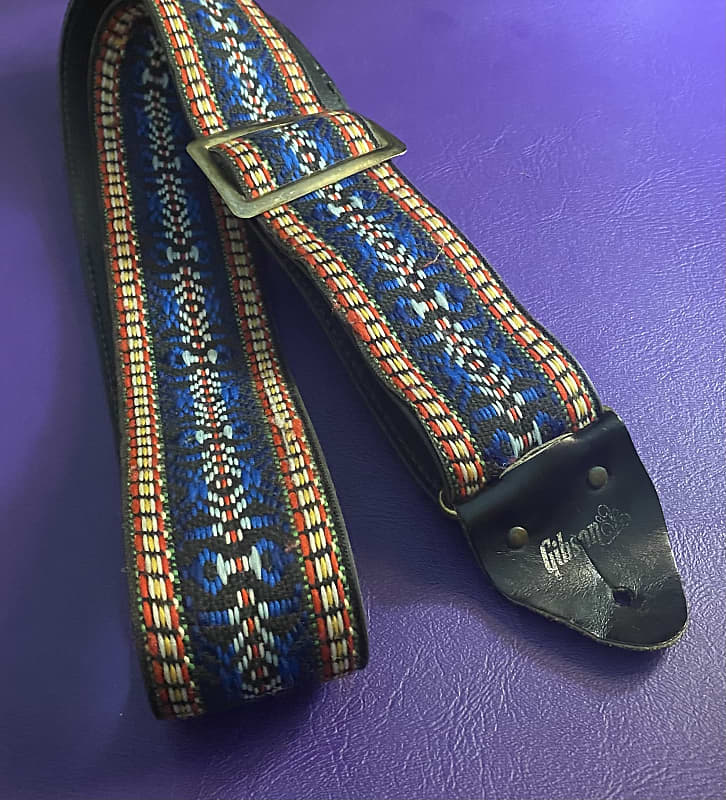 Vintage 1960s 1970s Gibson Guitar strap Les Paul SG Firebird Reverb