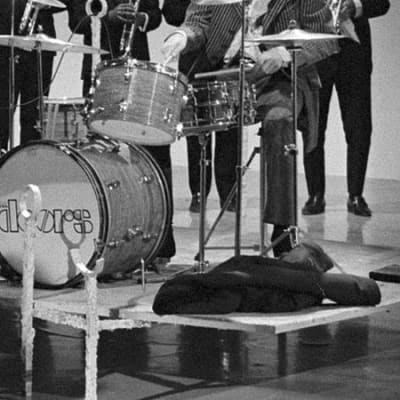 Ludwig The Doors, John Densmore, Robbie Krieger Played Ludwig 22,13,16,5×14 Supraphonic. Documented!! 1968 - Mod Orange image 2