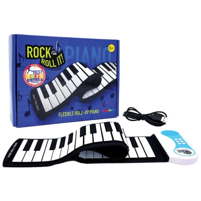 Mukikim Rock and Roll it Classic Piano - Roll-Up Keyboard with 49 Keys & Built in Speaker image 1