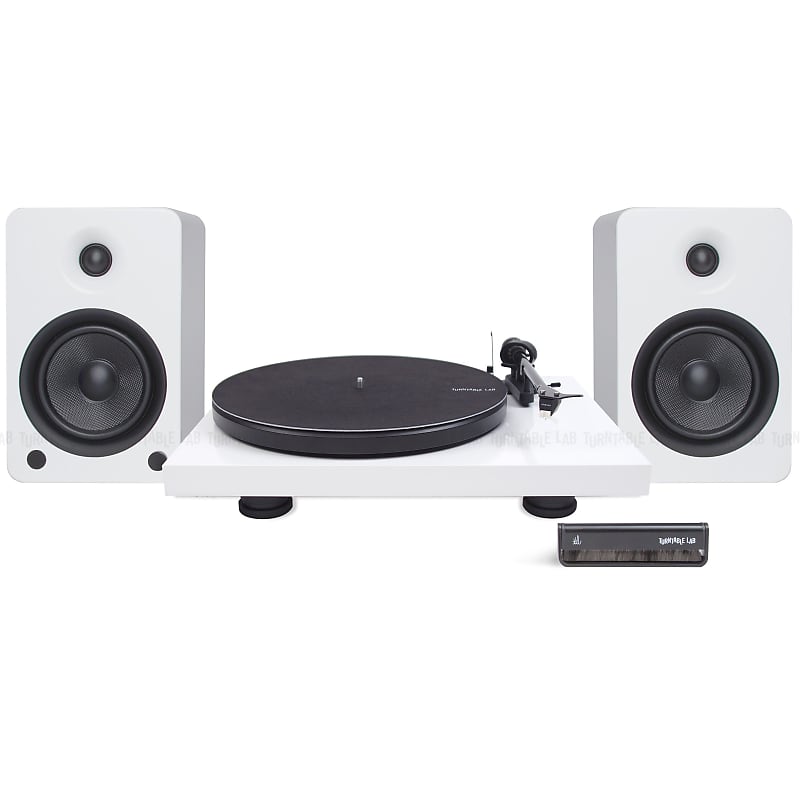 Victrola modern matte white turntable with hot sale bluetooth speakers