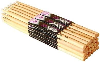 On-Stage MW5A 5A Wood Tip Maple Drumsticks (12 Pair) 2010s - Natural image 1