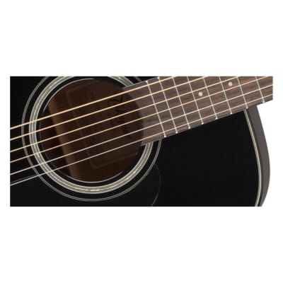 Takamine GD30 Dreadnought 6-String Right-Handed Acoustic Guitar with Solid Spruce Top, Mahogany Back and Sides, and Ovangkol Fingerboard (Black) image 4