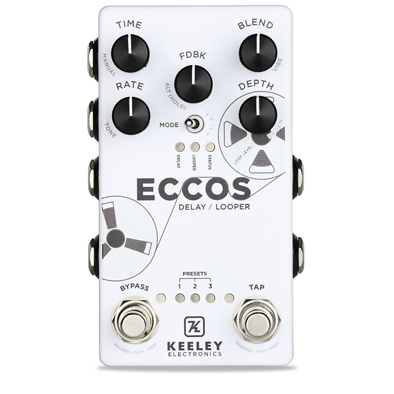 Keeley ECCOS True-Stereo Delay Looper Workstation Guitar Effects Pedal image 1
