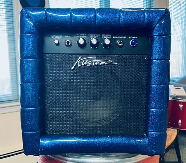 Kustom TR12L amp blue sparkle tuck and roll