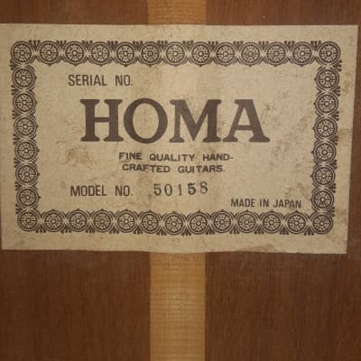 Vintage Homa 50158 Narrow-Neck Classical Acoustic Guitar, Made in Japan image 17