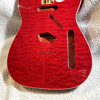 Bound,USA made Alder body,quilt maple top in Red clouds. Made to fit a Tele neck # RQT-8 for sale