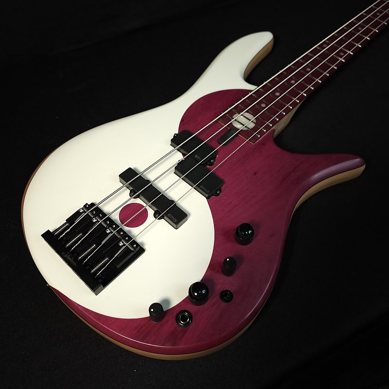 Fodera Yin Yang Standard Purpleheart 4 String Bass With Updated Case image 1