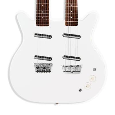Danelectro Doubleneck 6-String/12-String Electric Guitar White Pearl for sale