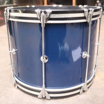 Ludwig  10x14 Stadium Model Marching Snare Drum Blue Duco Vintage 1960's image 5