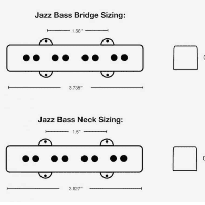 Lindy Fralin Split Jazz Bass Pickups Set Black 4 String- New! image 5