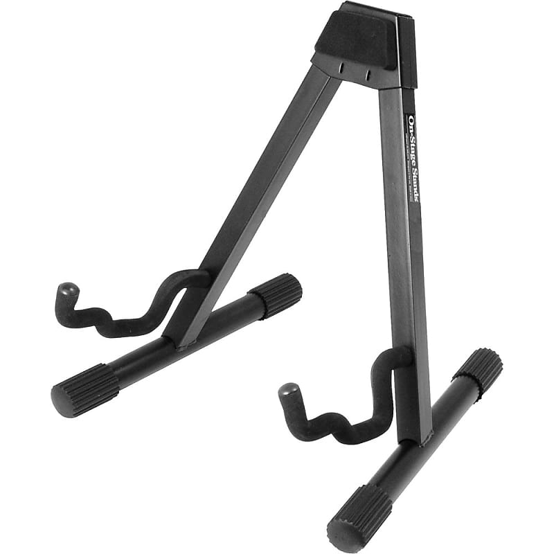 On Stage Acoustic & Electric Guitar Stand Pro A-frame | Reverb