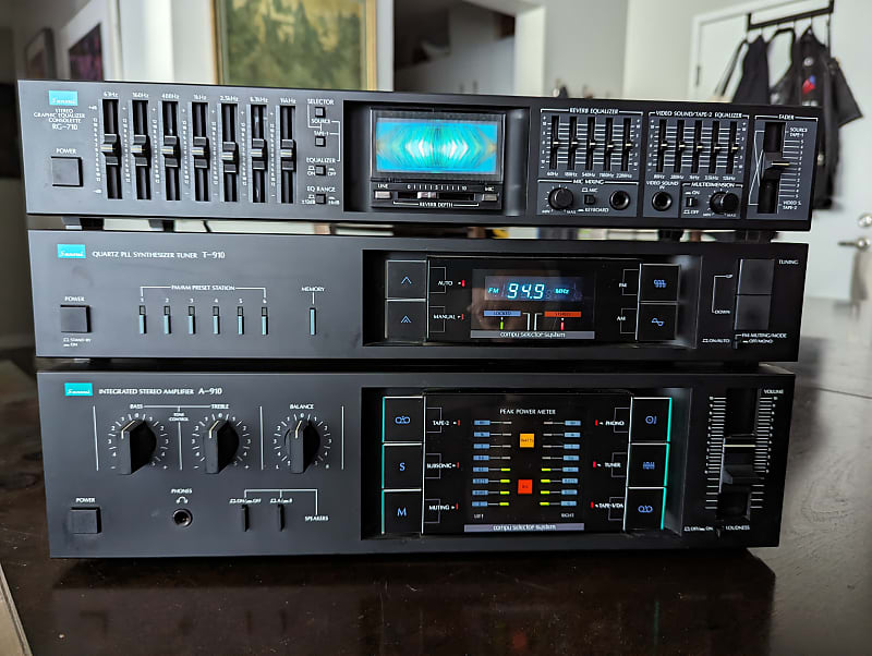 サンスイ SANSUI 山水 オーディオシステム T-910 G-910 Sansui A-910 Integrated Amp, RG-710 Graphic Equalizer