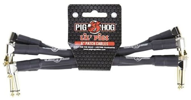 Pig Hog Lil' Pigs 6" Patch Cable Set of 4, #PHLIL6 image 1