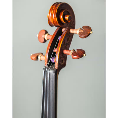 Beautiful Hand Carved Castle Violin 4/4 Full Size Open Clear Tone Two Piece Maple Back image 9