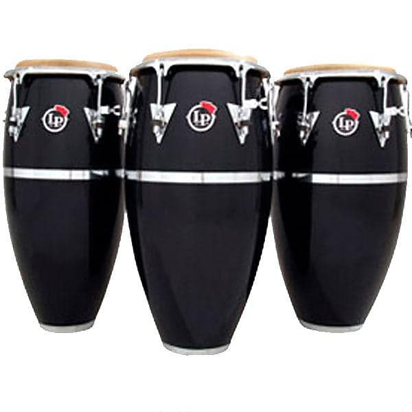 Latin Percussion Patato Model Congas in Black Fiberglass, 11 Reverb