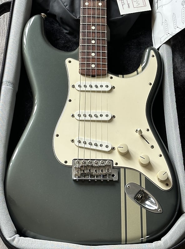 Fender Limited Edition John Mayer Stratocaster 2005 - Charcoal Frost  Metallic with Racing Stripe