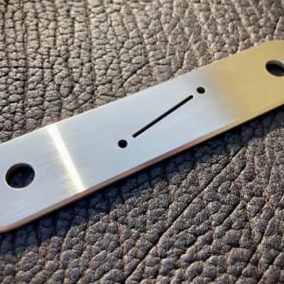 Van Dyke-Harms Telecaster Control Plate, Center Switch, Angled, Stainless Steel 2023 - Stainless Steel image 1
