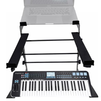Samson Graphite 49 Key USB MIDI DJ Keyboard Controller+Dual Shelf Studio Stand