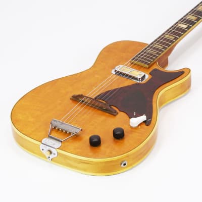 1961 Harmony H47 Stratotone MARS Vintage Silvertone Jupiter Electric Semi-Hollow DeArmond Gold Foil Pickup Player’s Guitar w/ OSSC image 4
