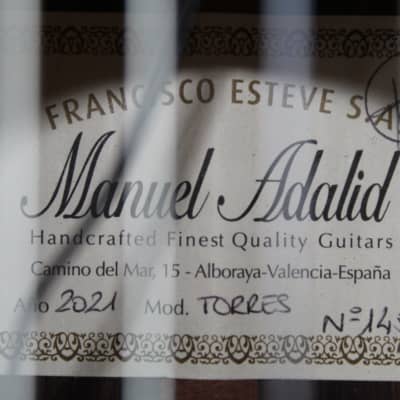 Used 2021 Manuel Adalid Torres Model Classical Guitar with Pickup image 6