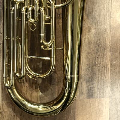 1982 King USA Legend Series 2280 Intermediate Model Gold Lacquered Bb Euphonium with Case & Mouthpiece image 1
